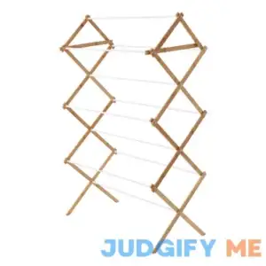 Mainstays Space-Saving Collapsible Bamboo Laundry Drying Rack