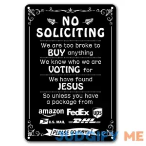Funny Dark Humor Bestylez No Soliciting Sign For House