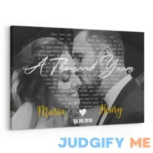 Photo With Song Lyrics On Canvas