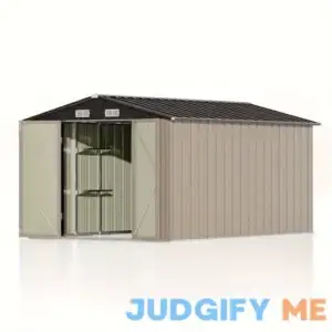 8 X 12 Ft Outdoor Storage Shed With Detachable Storage Rack