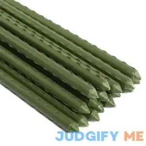 Ecostake Dia x H Sturdy Steel Garden Stakes Plastic Coated Plant Stakes for Climbing Plants