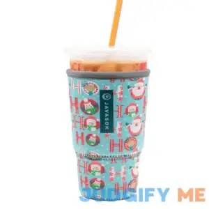 Small 16-20 Ounce Iced Coffee or Cold Drink Neoprene Beverage Sleeve