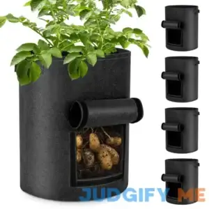GreatBuddy 4-Pack Potato Grow Bags 10 Gallon Thick Fabric Pots for Plants