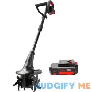 MZK 20V Cordless Tiller Cultivator with 24 Steel Tines