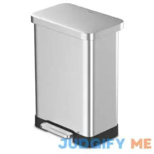 Qualiazero 20 Gallon Trash Can Stainless Steel Step On Kitchen Trash Can