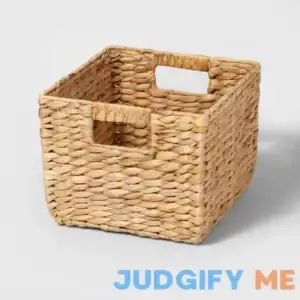 Brightroom Woven Water Hyacinth Milk Crate