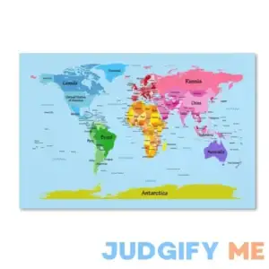 Trademark Fine Art Michael Tompsett World Map Canvas Art