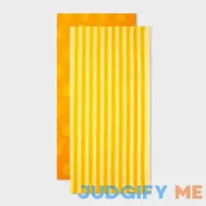 Sun Squad 2pk Striped Beach Towel