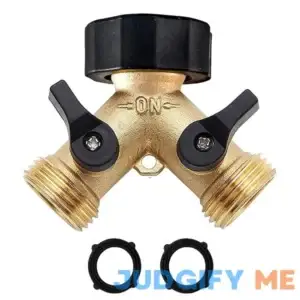 Brass Garden Hose Splitter 2 way Heavy Duty Brass Hose Y Splitter 2 Valves
