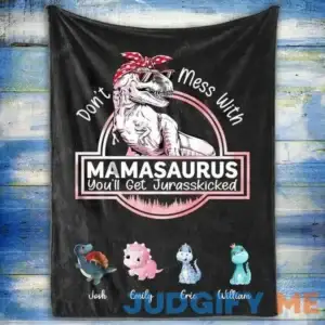 Personalized Mamasaurus Throw Blanket
