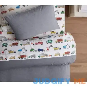 Organic Busy Trucks Sheet Set