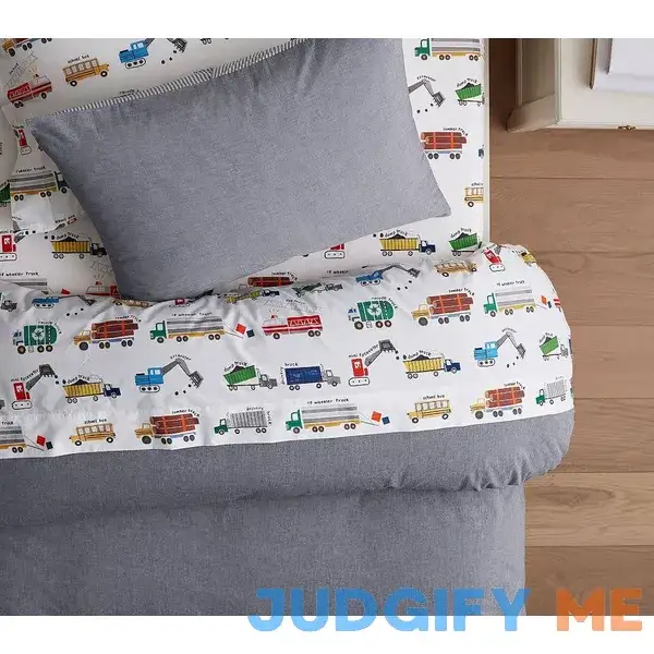 Organic Busy Trucks Sheet Set Organic Busy Trucks Sheet Set