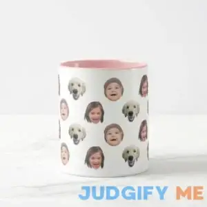 Personalized Cute Family Face 3 Photos Mug