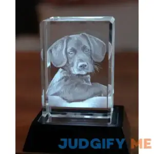 Mother's Day Gift - 3D Photo Crystal Rectangle. The perfect personalized gift for mom. Custom 3D picture cube with light base.