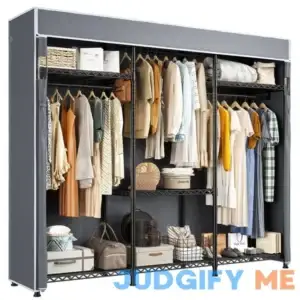 Raybee Heavy Duty Clothes Rack with Cover Loads 795 LBS Clothing Racks for Hanging Clothes Portable Closet Metal Clothes Racks for Hanging Clothes