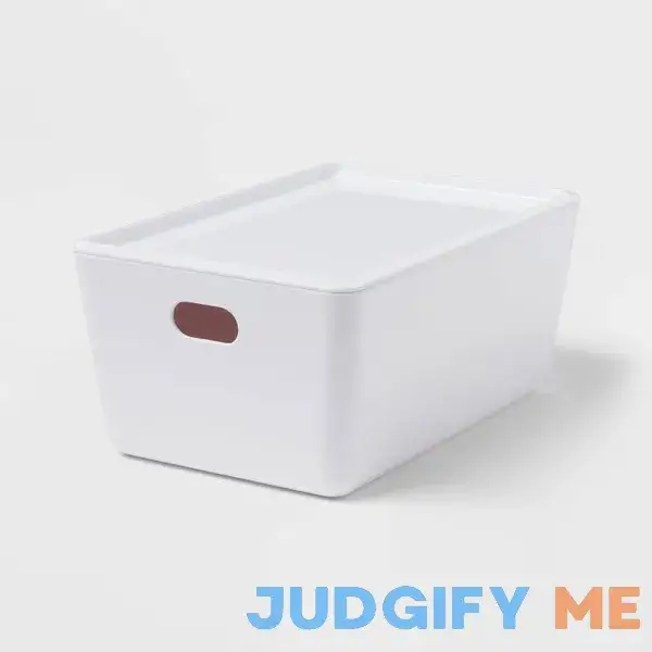 Brightroom 4L Stacking Bin with Lid White Brightroom 4L Stacking Bin with Lid White
