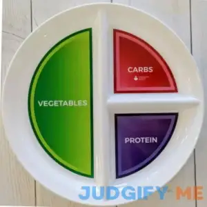 Diabetes portion Plate with Divided Sections for Healthy Eating and portion control
