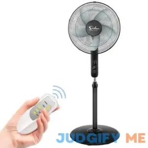 Simple Deluxe Oscillating 16 Adjustable 3 Speed Pedestal Stand Fan with Remote Control for Indoor