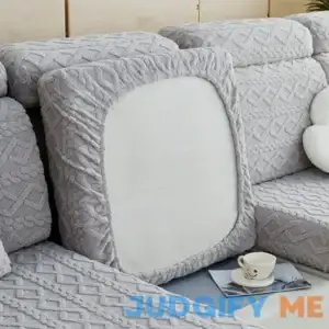 Stretch Sofa Cover - Anti-Slip Couch Protector for Pets & Kids White Stripe)