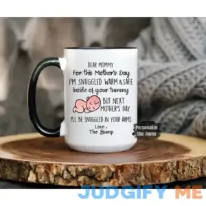 Mothers Day From the Bump Gift For Expecting Moms | First Mother's Day Mommy Mug | Happy First Mother's Day | Pregnancy Gift Personalized