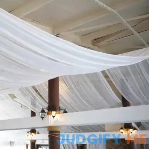 5Ftx32Ft Premium White Chiffon Curtain Panel