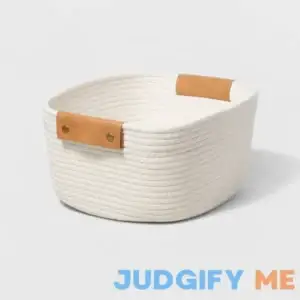 Brightroom Decorative Coiled Rope Square Base Tapered Basket