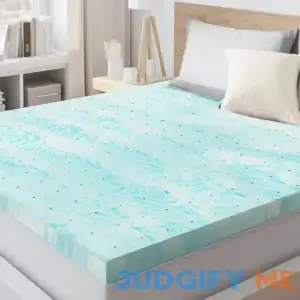 SMUG Memory Foam Mattress Topper 2 Inch Thick Gel Infused Cooling Toppers Pad Size Bed