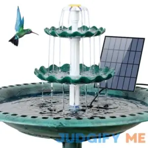 AISITIN 3 Tiered Bird Bath with 3.5W Solar Pump