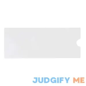 Safe Way Traction 16" X 40" White Adhesive Vinyl Anti Slip Non Skid Safety Bath Mat With Drain Cut Out