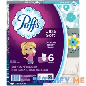 Puffs Ultra Soft & Strong 2-Ply Facial Tissues - 6 boxes