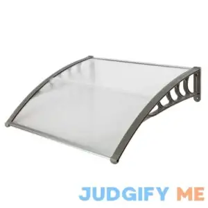 lapday Window Awning Door Canopy Modern Polycarbonate Front Patio Canopy Cover for Rain Snow Sunlight Protection Hollow Canopy