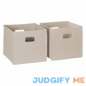 Riverridge Home Folding Fabric Cube Storage Bin Set of 2