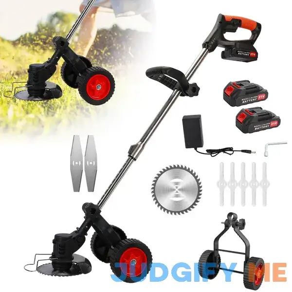 Worparsen 3 in 1 Grass Trimmers Electric Lawn Mower Brush Cutter Cordless Grass Trimmer Garden Strimmer with 2 Pcs 21V 2000mAh Rechargeable Worparsen 3 in 1 Grass Trimmers Electric Lawn Mower Brush Cutter Cordless Grass Trimmer Garden Strimmer with 2 Pcs 21V 2000mAh Rechargeable