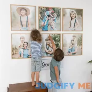 20"X20" Stickable Photo Tiles - Photo Wall Grid - Family Wall - Canvas Prints& Picture Frames - Personalized Photo Gift - Framed Photo Prints