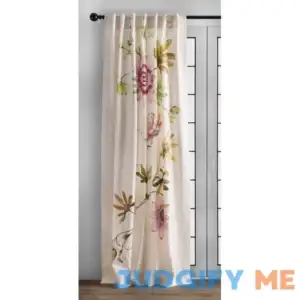 100% Cotton Toile Semi-Sheer Rod Pocket Single Curtain Panel Maison d' Hermine Size per Panel