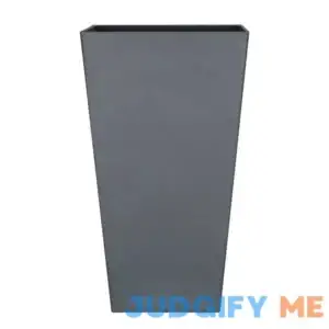 allen + roth 11.3-in W x 20.87-in H Gray Resin Contemporary/Modern Indoor/Outdoor Planter PLG4112TYH