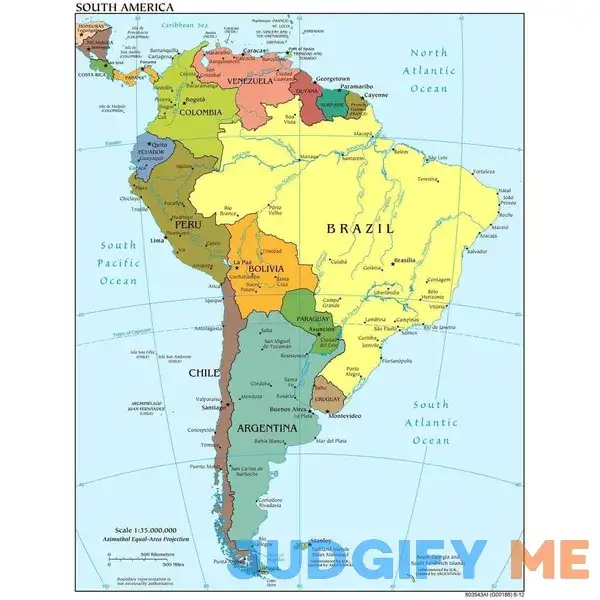 IEFSCAY Wall Art Waterproof Printing Poster Canvas Unframed Map of South America Wall Decoration for Bedroom Kitchen IEFSCAY Wall Art Waterproof Printing Poster Canvas Unframed Map of South America Wall Decoration for Bedroom Kitchen