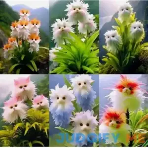 50 Seeds Cat's Eyes Dazzle Flowers Shaped as a Cat Face Head Garden