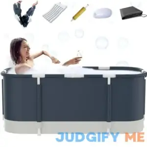 Portable Bathtub for Shower Stall Large Foldable Soaking Bathing Tub for Adults