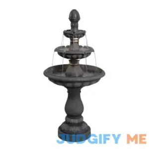 Style Selections 46.3-in H Resin Tiered Fountain Outdoor Fountain Pump Included MZ15418GA