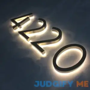 Modern House Number Signs Stainless Steel LED Backlit Back Lighting 3D Address Letters Waterproof