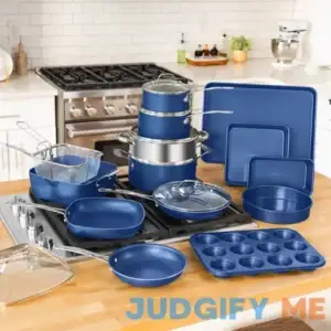Granitestone Blue 20 Piece Nonstick Cookware and Bakeware Set