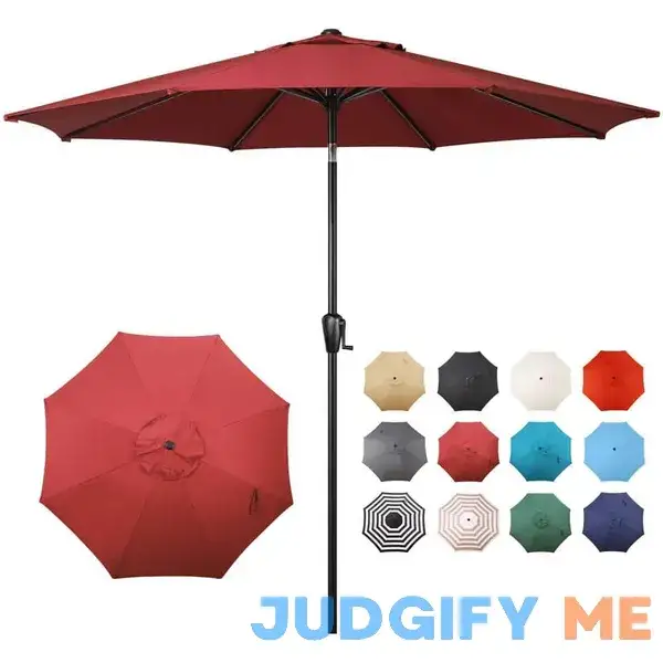 9 ft. Round 8-Rib Steel Market Umbrella 9 ft. Round 8-Rib Steel Market Umbrella