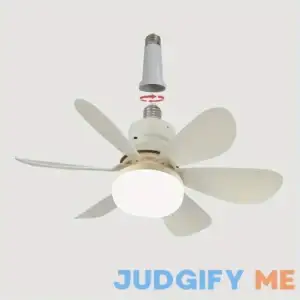 1pc Socket Fan Ceiling Fan With Light And Remote Control