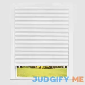 Cut-to-Size White Cordless Light-Filtering Easy to Install Temporary Shades 36 in. W x 72