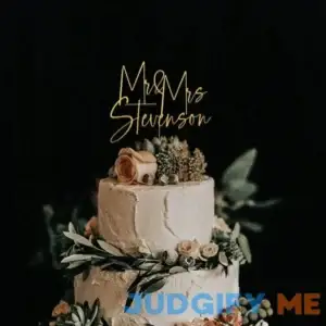 Gold Cake topper for Wedding