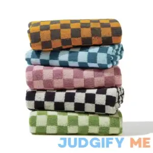 Madi-Cadi Luxurious Checkered Cotton Hand Towels Set of 5 - Soft