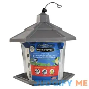 Pennington Earth Smart Gray Plastic Hopper Wild Bird Feeder