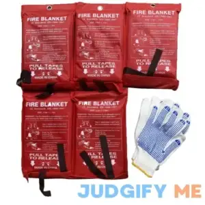 Leberna 5X Fire Blanket Fire Suppression Blanket Fiberglass Fire Blankets Emergency for People Flame Retardant Fireproof Survival Safet