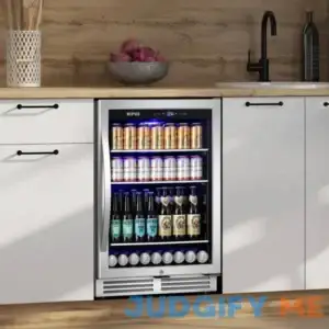 Beverage Cooler 24 in. 210 Can Built-in/Freestanding Single Zone Beverage Refrigerator with Adjustable Shelve
